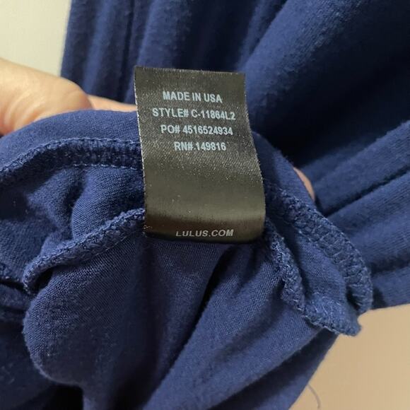 LuLu's Shield and Sword Navy Sleeveless Maxi Kangaroo Pocket Large USA Made - Picture 10 of 11